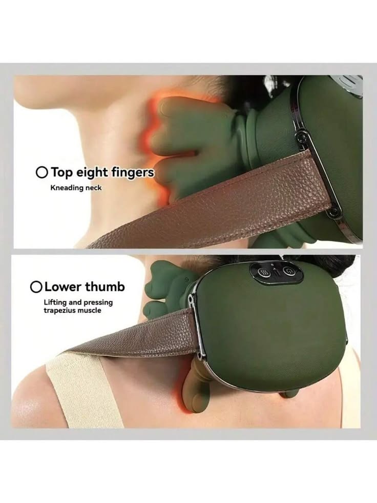 Vielspu Bionic Neck & Shoulder Massager with Heat Therapy – Cordless Deep Tissue Massage Device for Pain Relief & Relaxation 💆‍♀️🔥